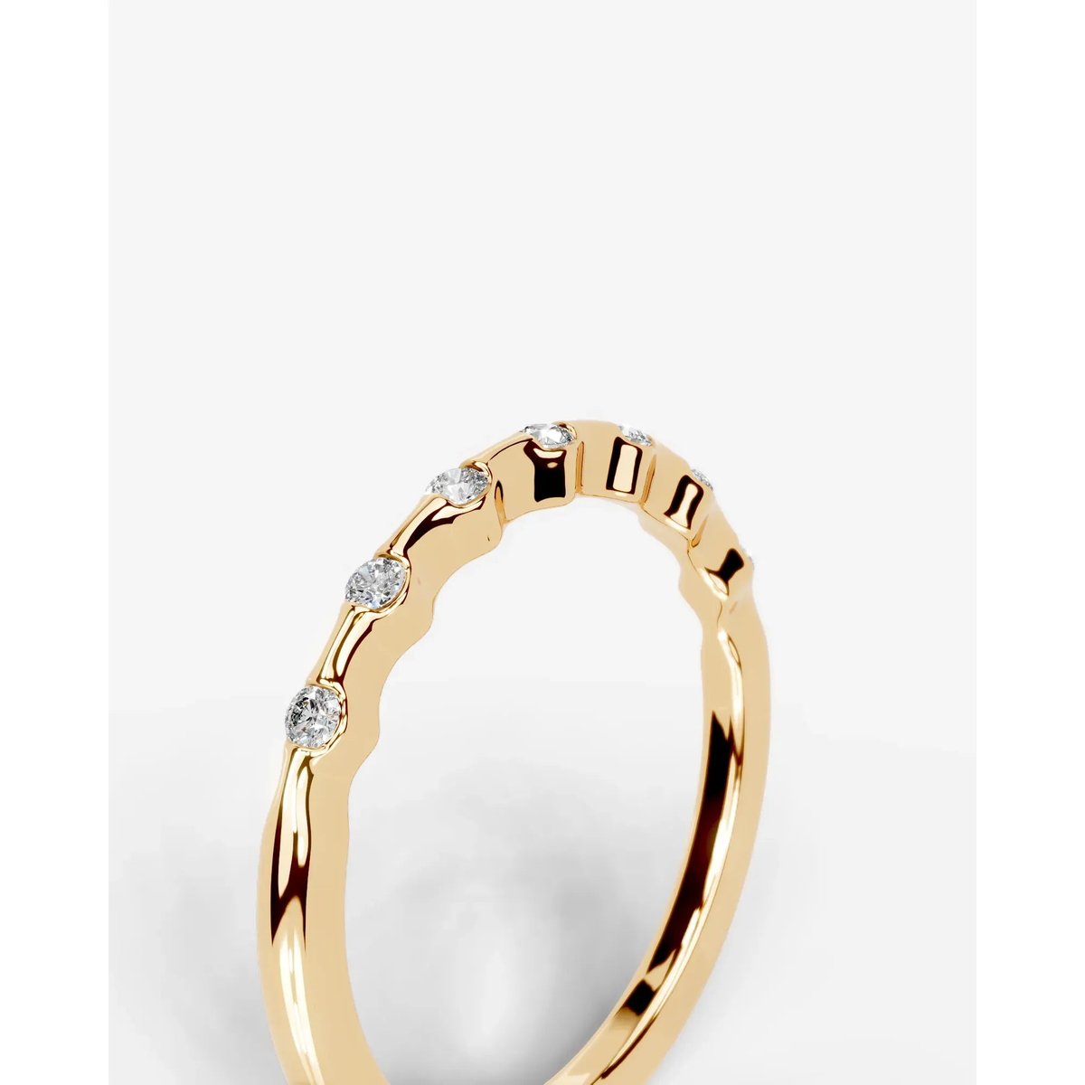 Sunny Lab Grown Round Diamond Wedding Ring - Yellow Gold