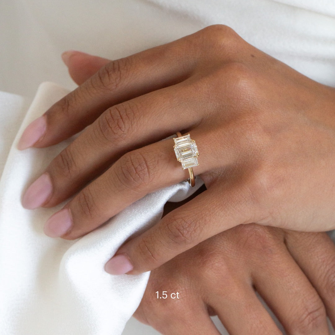 The Hannah Emerald Cut Ring