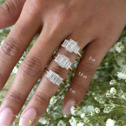 The Hannah Emerald Cut Ring