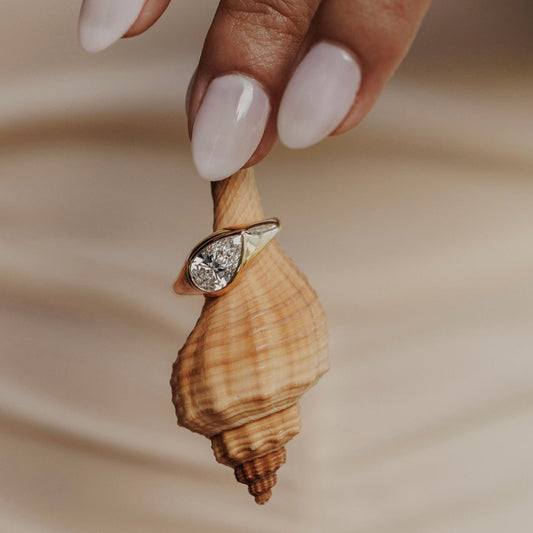 The Santorini Pear Ring