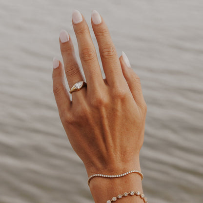 The Santorini Pear Ring