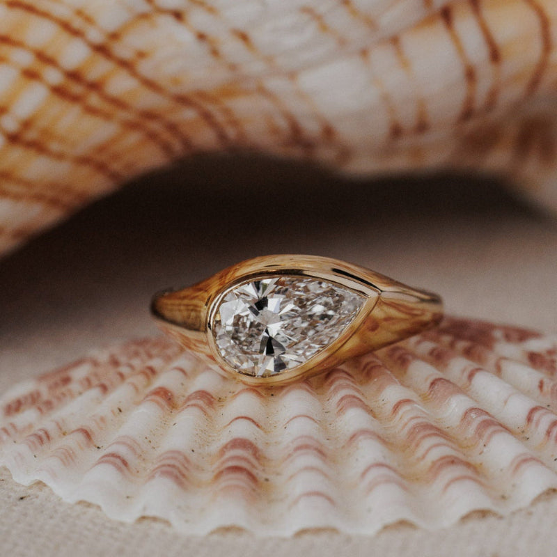The Santorini Pear Ring