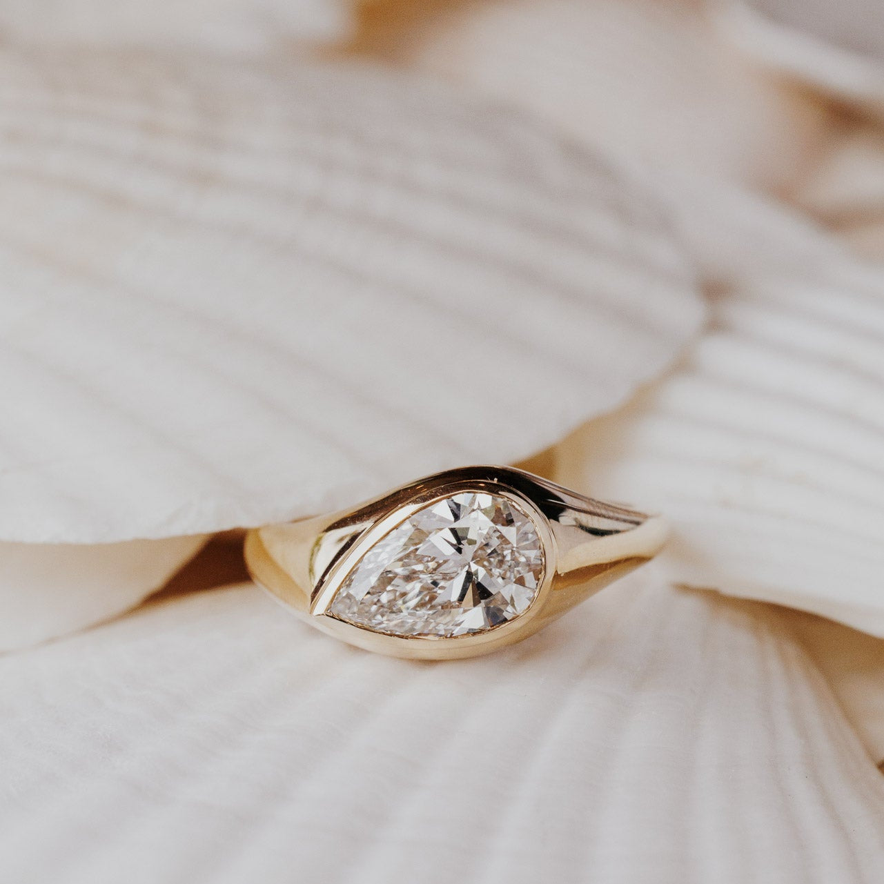 The Santorini Pear Ring