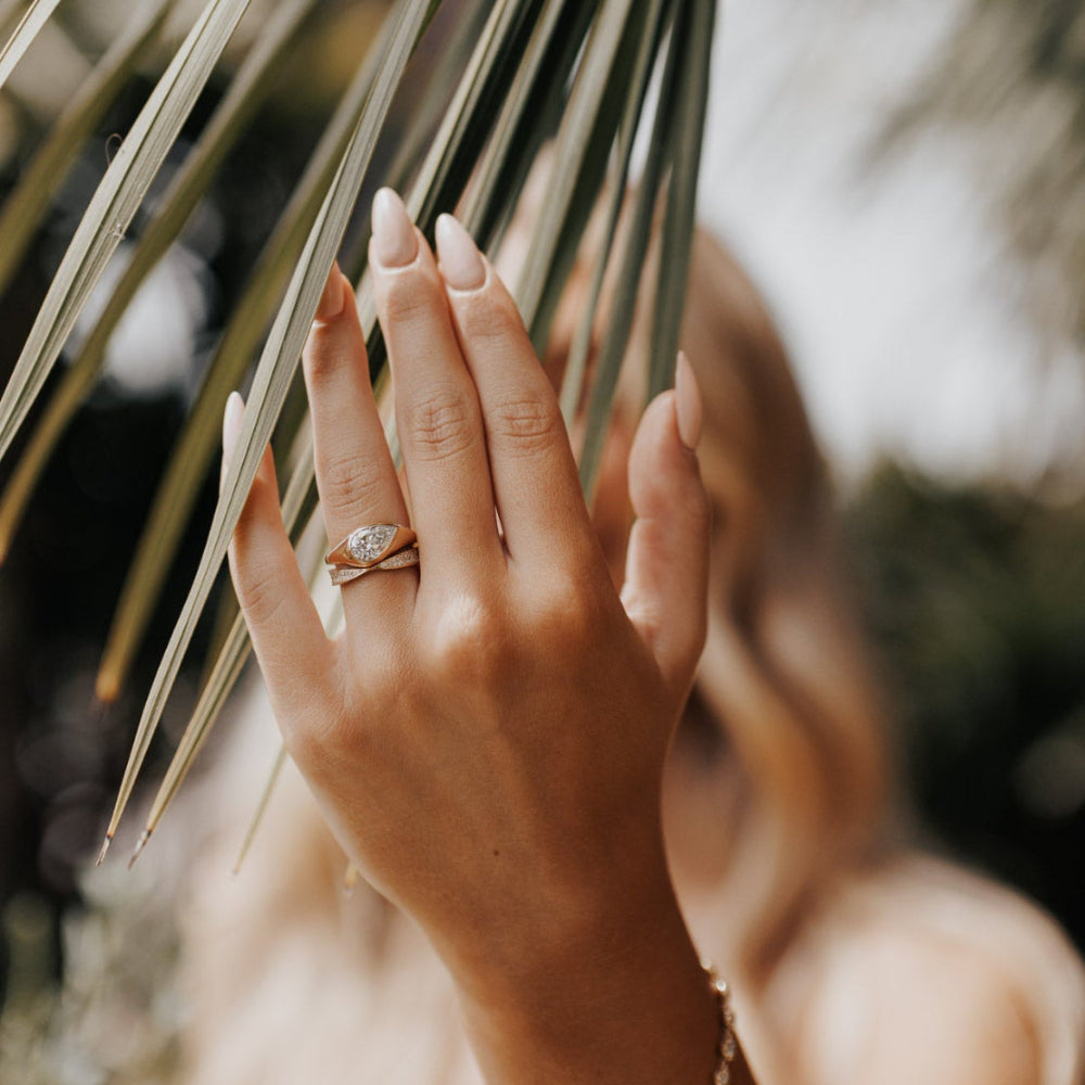 The Santorini Pear Ring