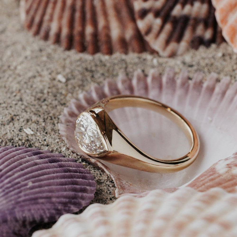 The Santorini Pear Ring