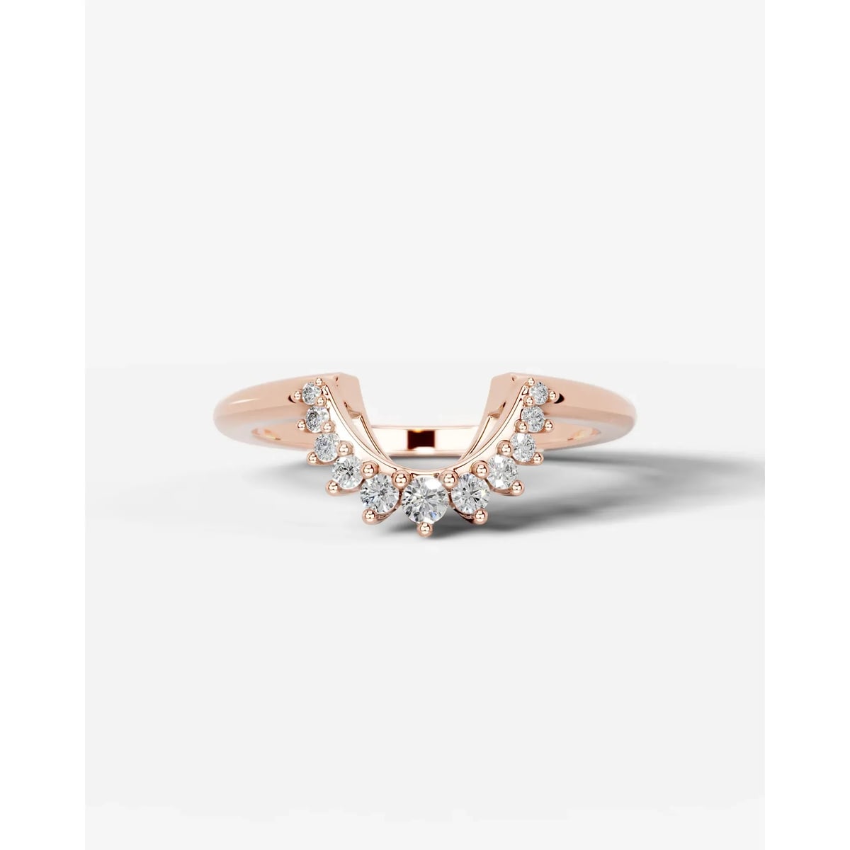 Tobi Lab Grown Round Diamond Wedding Ring - Rose Gold