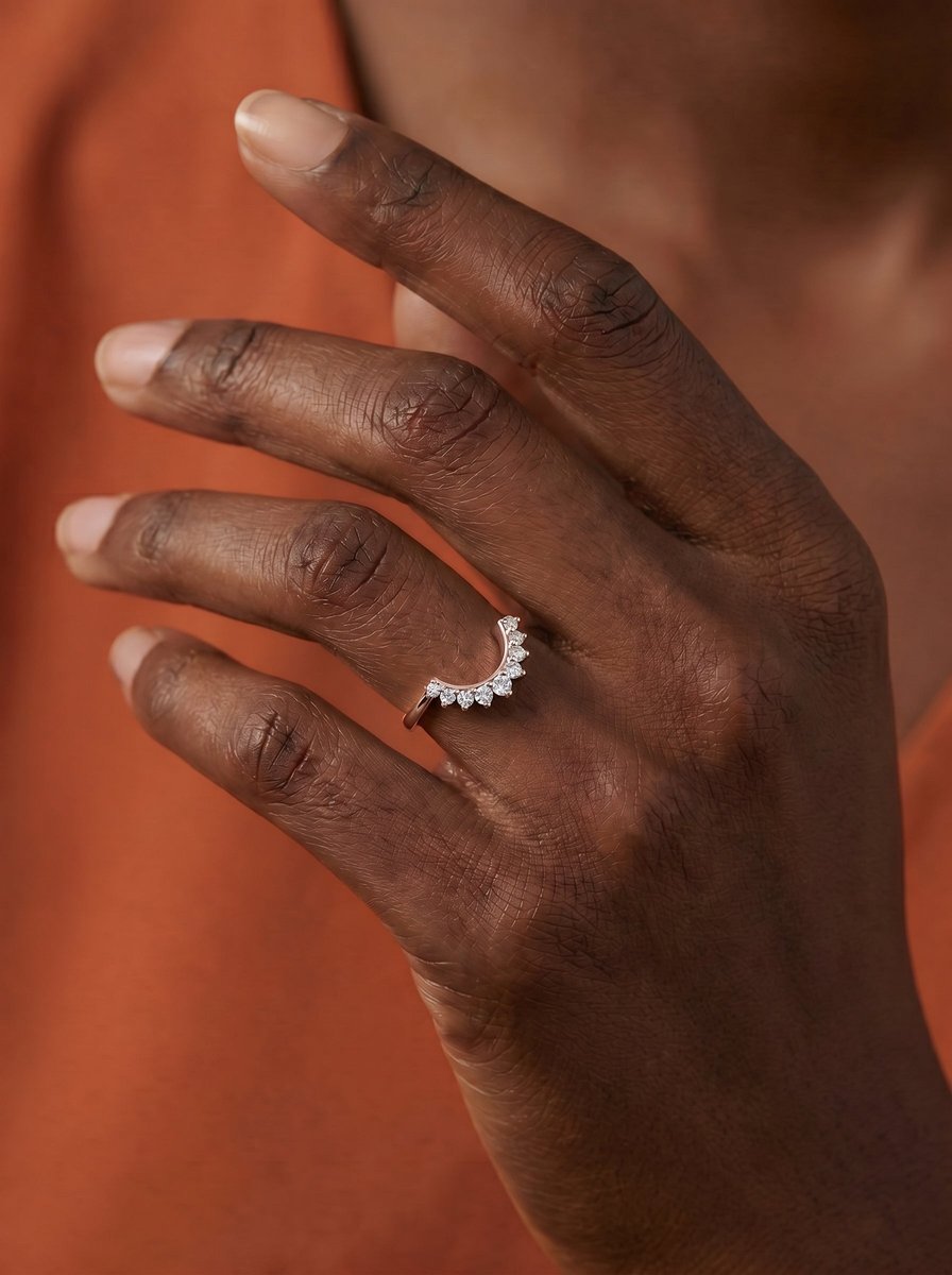 Tobi Lab Grown Round Diamond Wedding Ring - Rose Gold