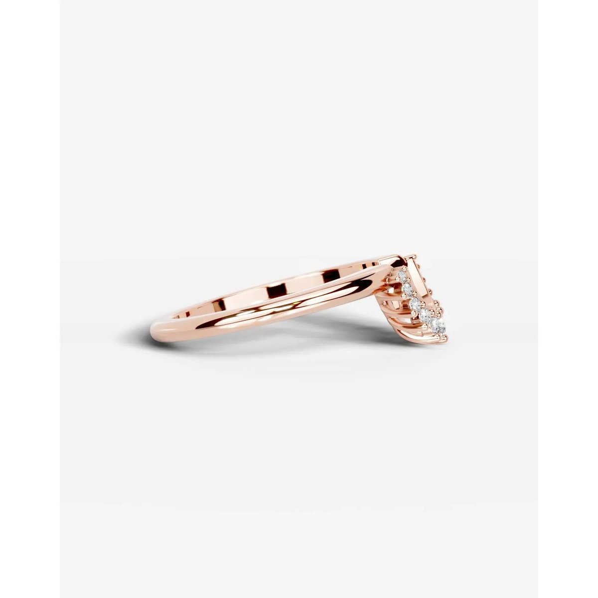 Tobi Lab Grown Round Diamond Wedding Ring - Rose Gold