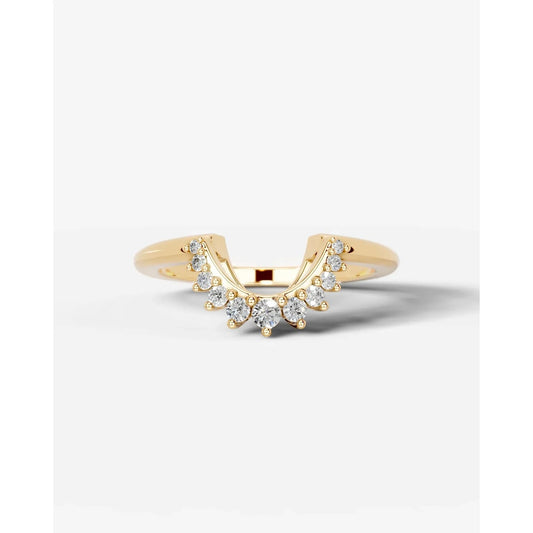 Tobi Lab Grown Round Diamond Wedding Ring - Yellow Gold