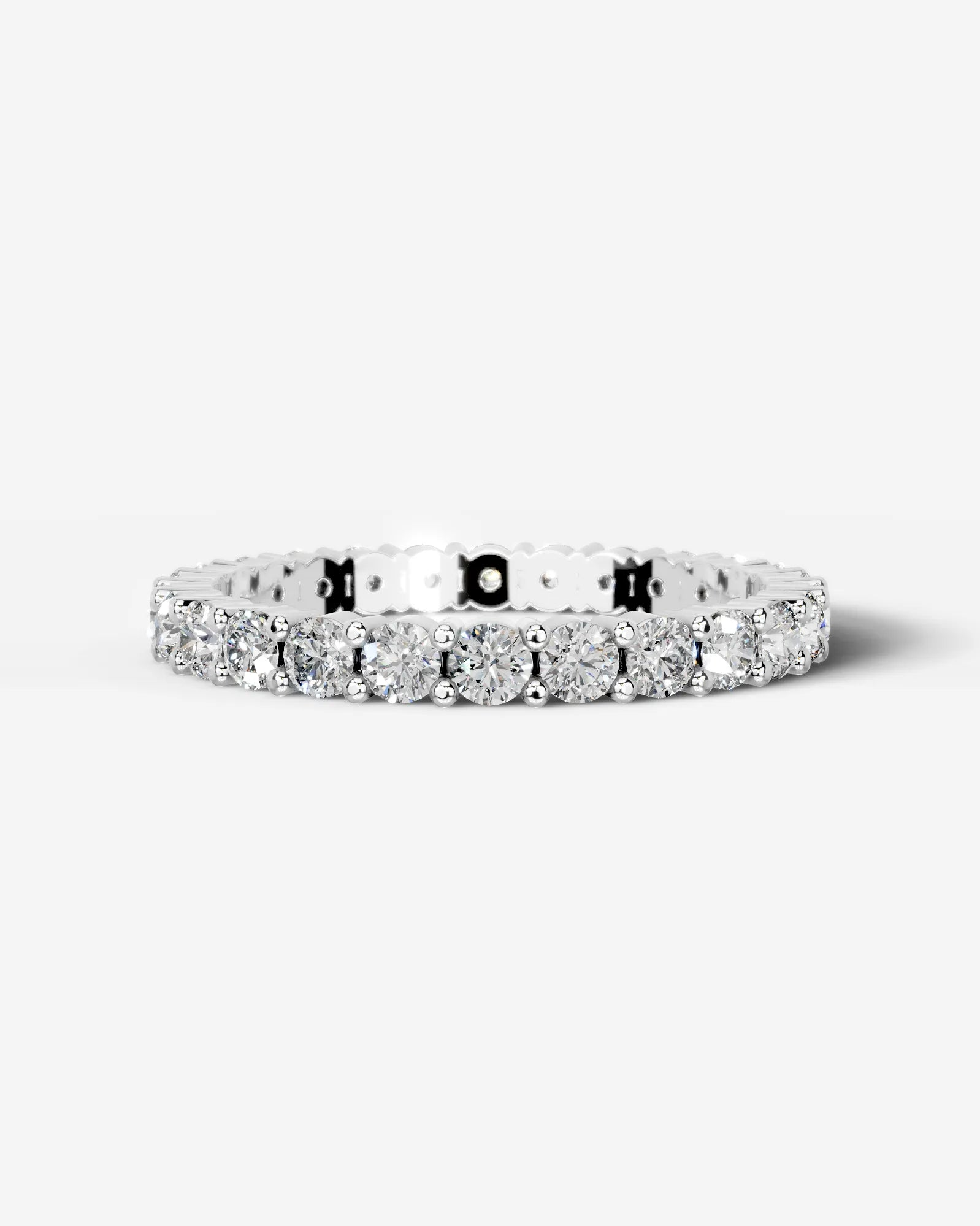 Trinity Lab Grown Round Diamond Wedding Ring - White Gold - 18K - 6ct