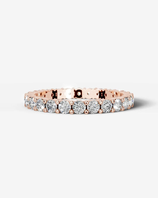 Trinity Lab Grown Round Diamond Wedding Ring - Rose Gold
