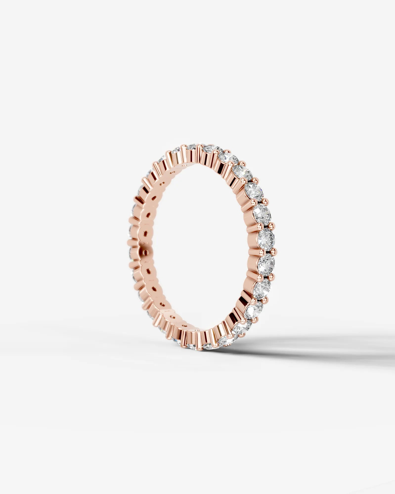 Trinity Lab Grown Round Diamond Wedding Ring - Rose Gold - 18K - 2ct
