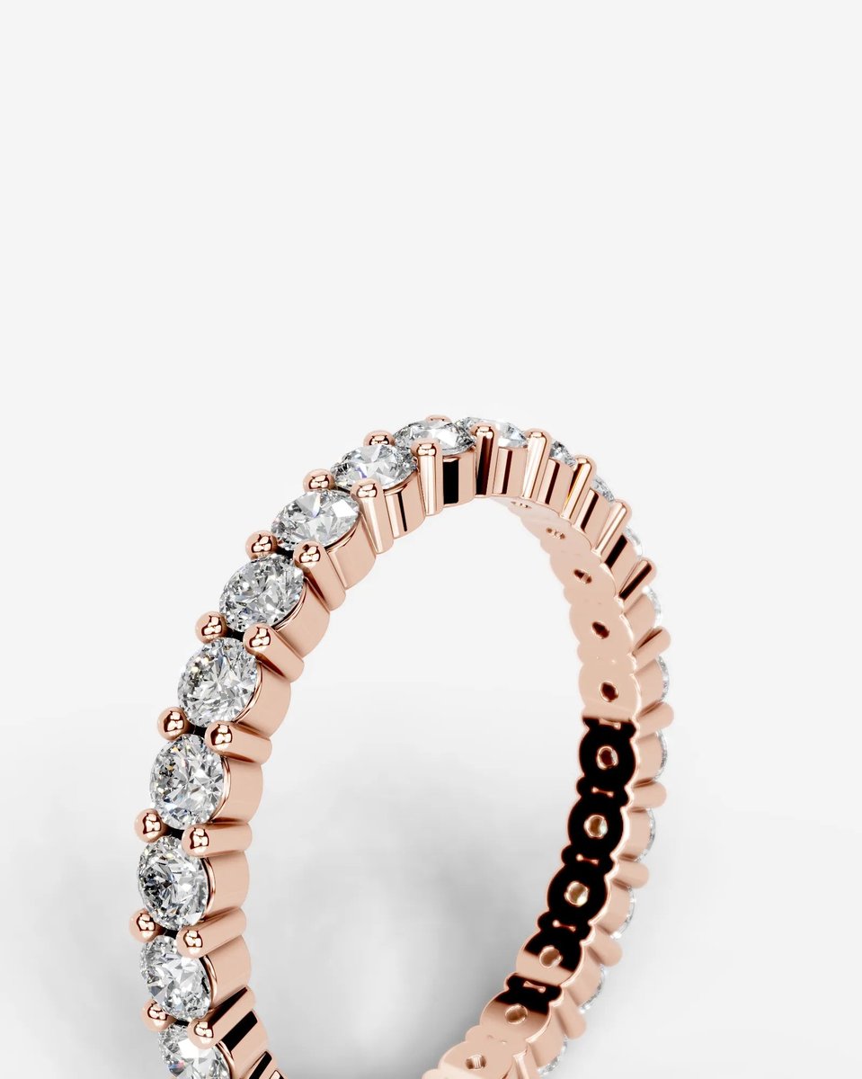 Trinity Lab Grown Round Diamond Wedding Ring - Rose Gold