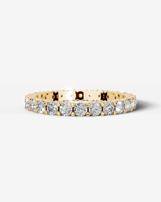 Trinity Lab Grown Round Diamond Wedding Ring - Yellow Gold