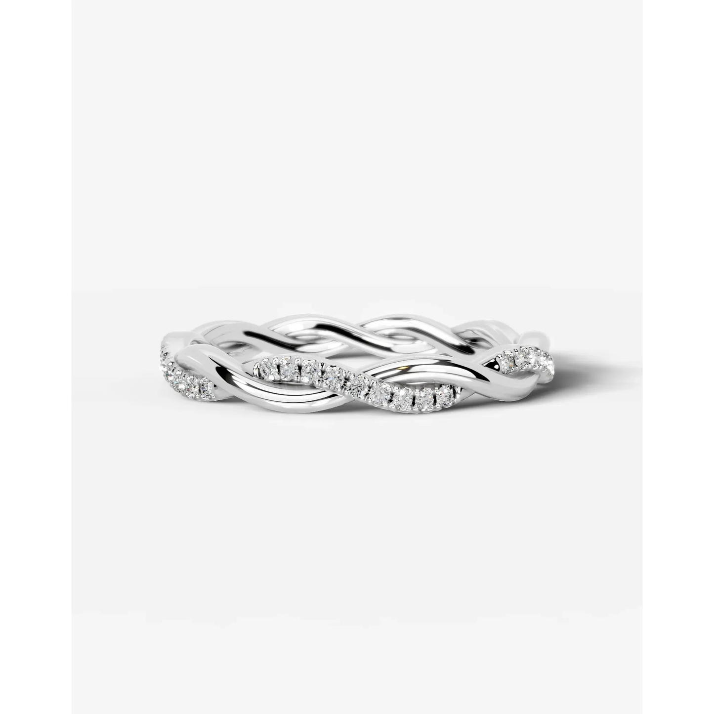 Tsumugi Lab Grown Round Diamond Wedding Ring - White Gold - 18K - 6ct