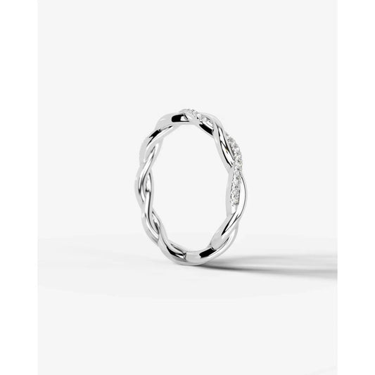 Tsumugi Lab Grown Round Diamond Wedding Ring - Platinum