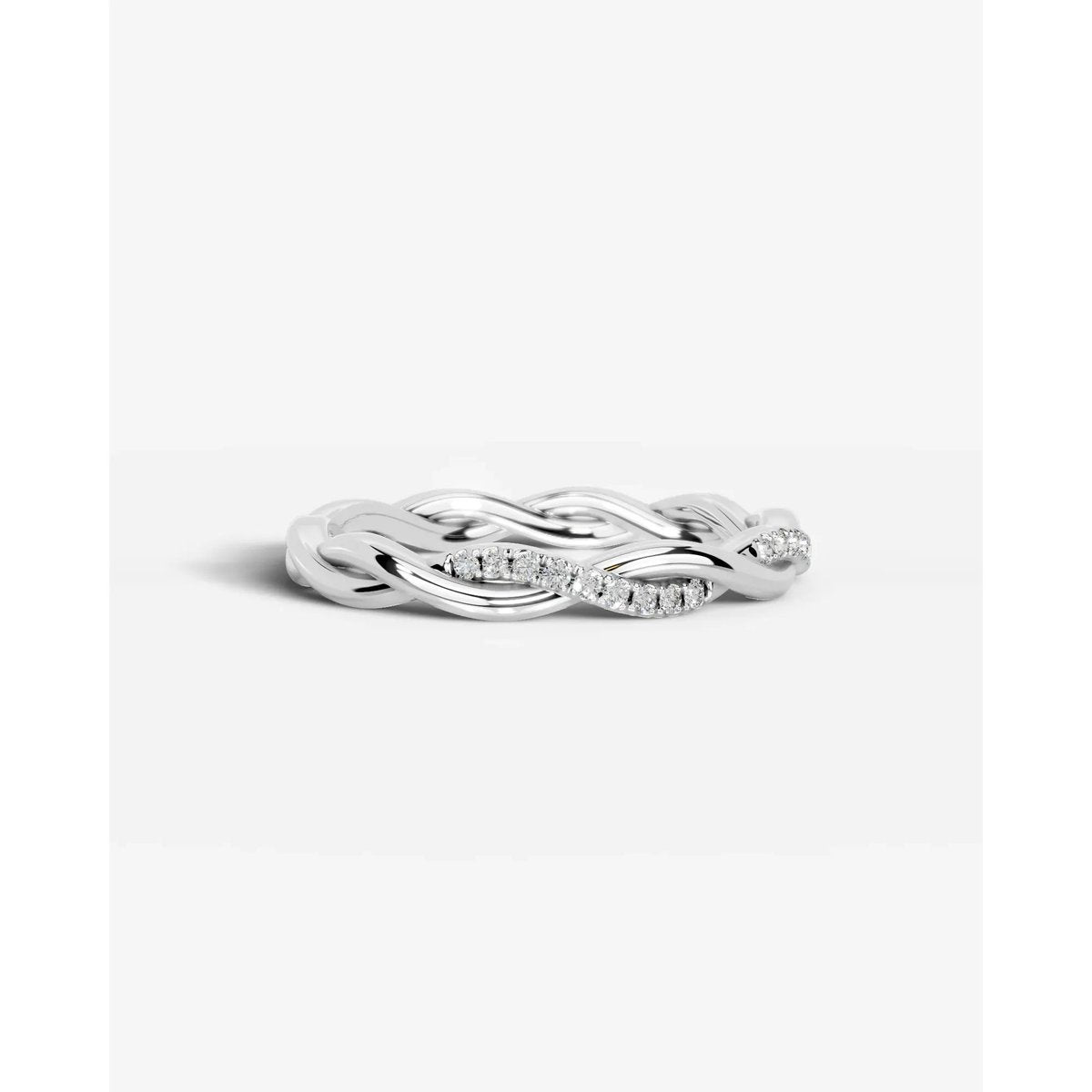 Tsumugi Lab Grown Round Diamond Wedding Ring - Platinum