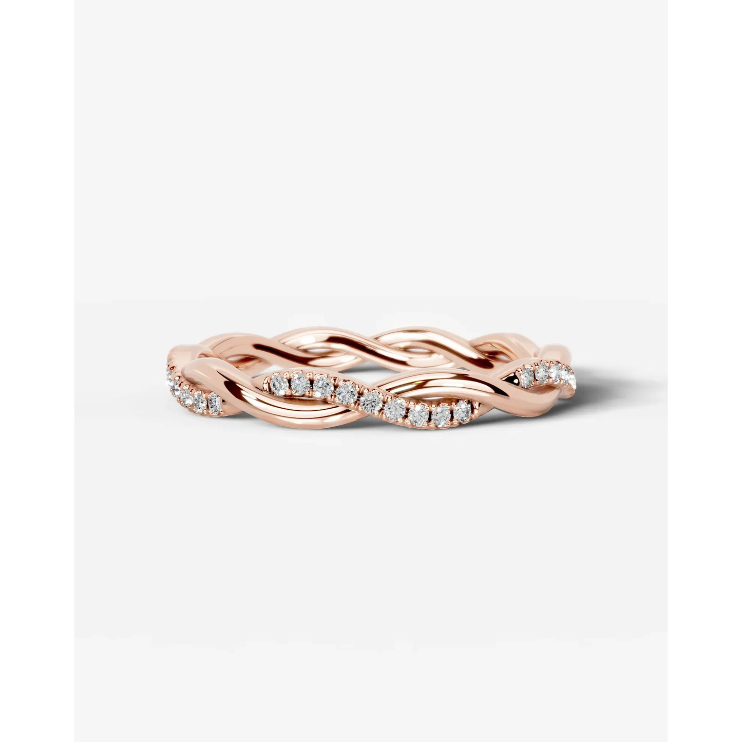 Tsumugi Lab Grown Round Diamond Wedding Ring - Rose Gold - 18K - 6ct