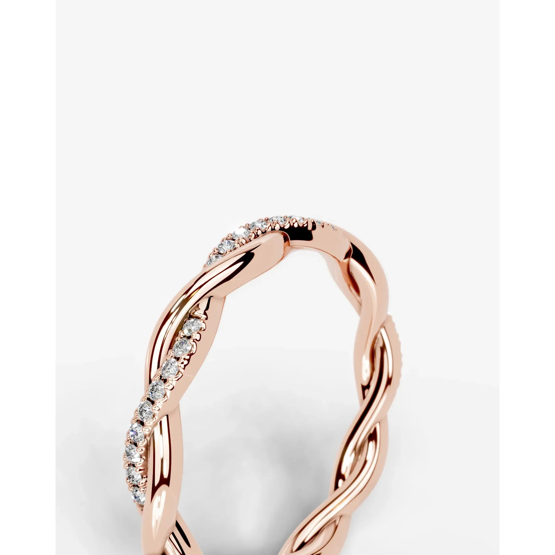 Tsumugi Lab Grown Round Diamond Wedding Ring - Rose Gold - 18K - 2ct