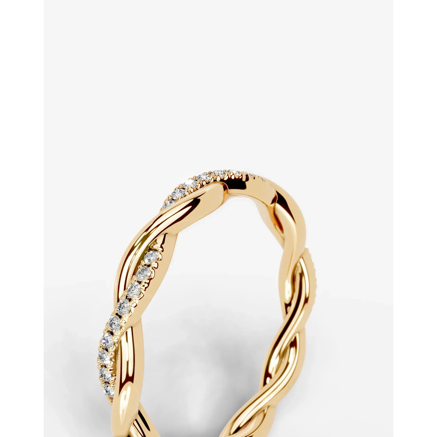 Tsumugi Lab Grown Round Diamond Wedding Ring - Yellow Gold - 18K - 2ct