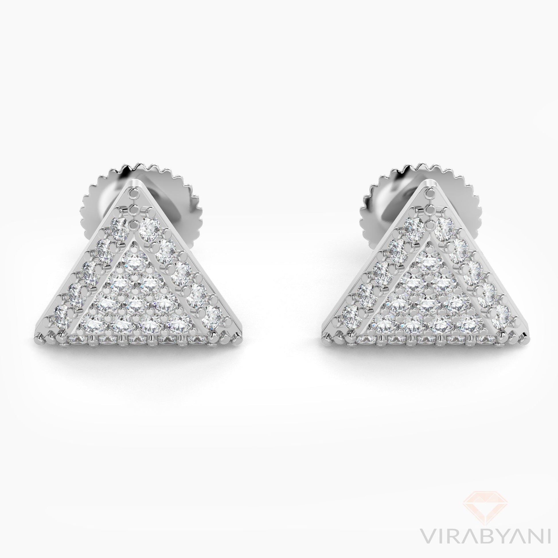 Triangle Shaped AMoré Pavé Earrings With 0.40 ct. Diamonds - Platinum 950
