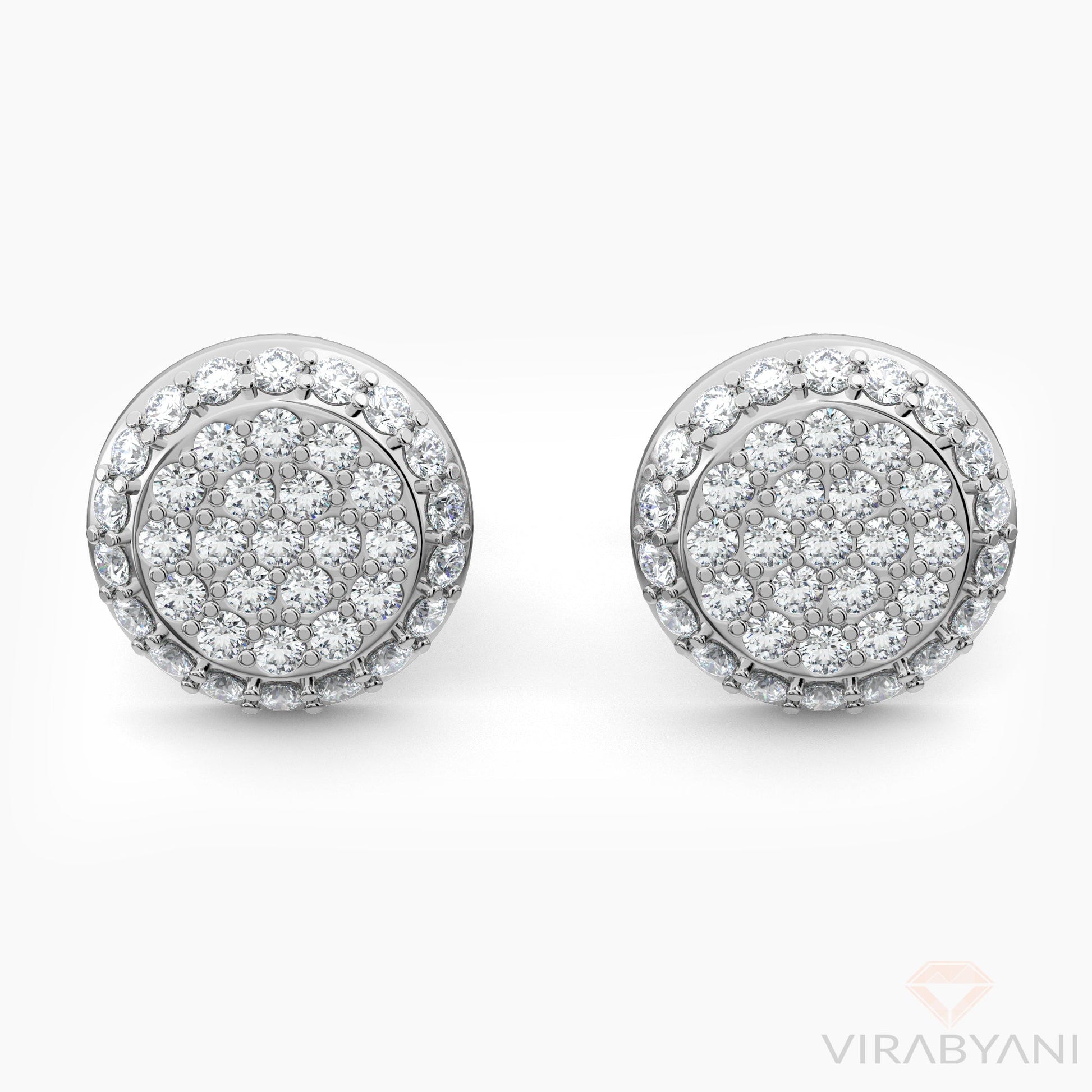 Round Shaped AMoré Pavé Stud Earrings With 0.60 ct. Diamonds - 18K Rose Gold