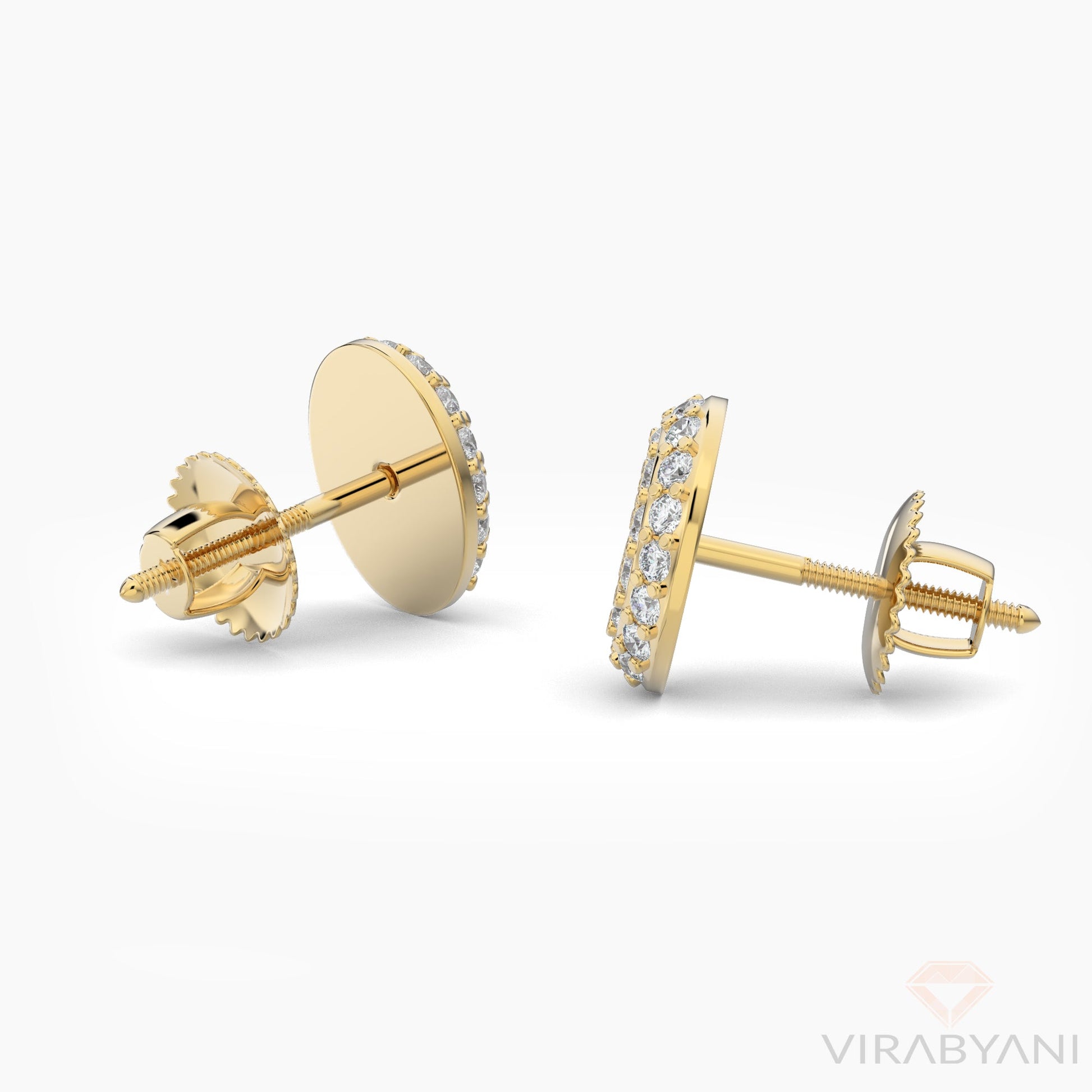 Oval Shaped AMoré Pavé Stud Earrings With 0.50 ct. Diamonds - 14K Rose Gold