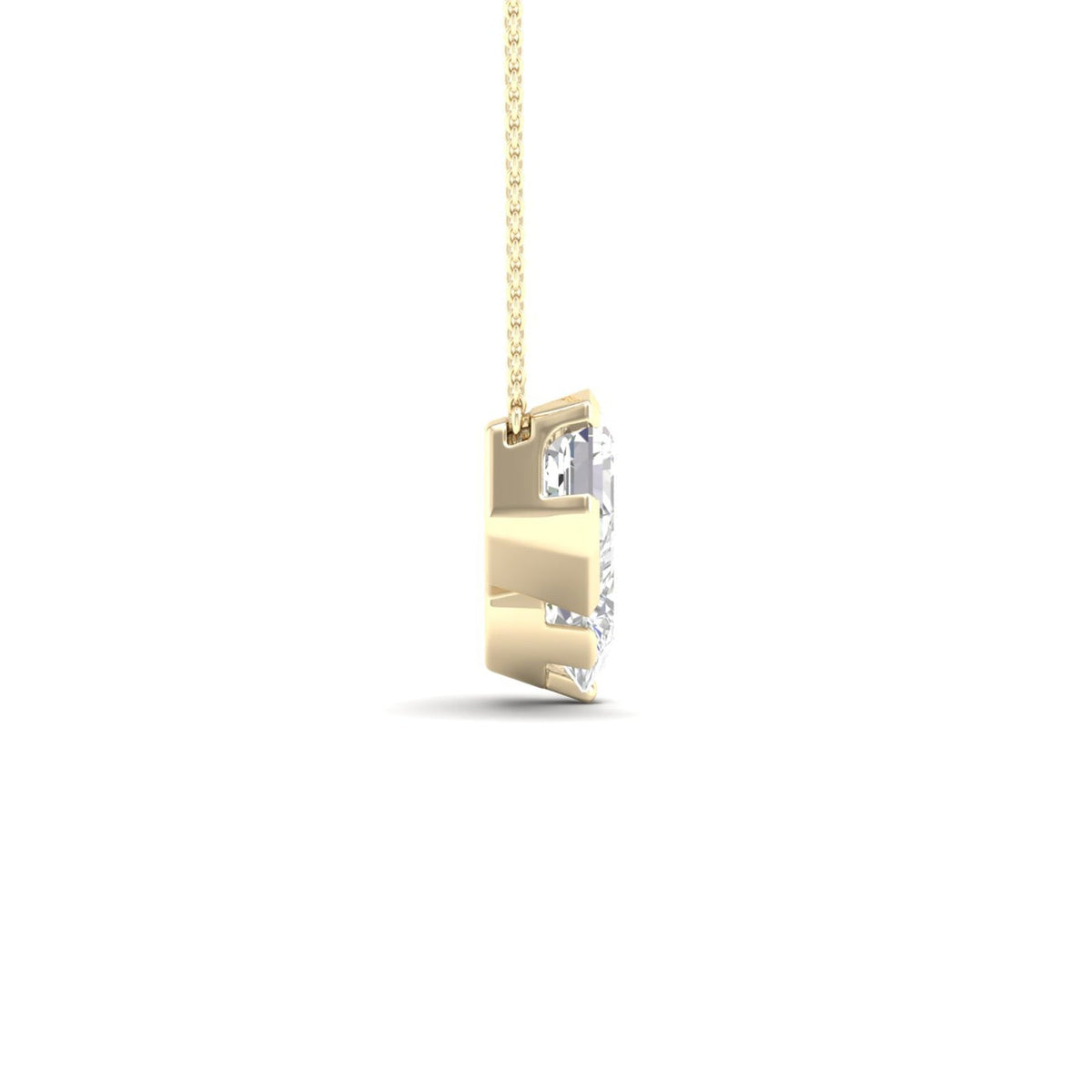 Cushion Pear Diamond Two-Stone Necklace
