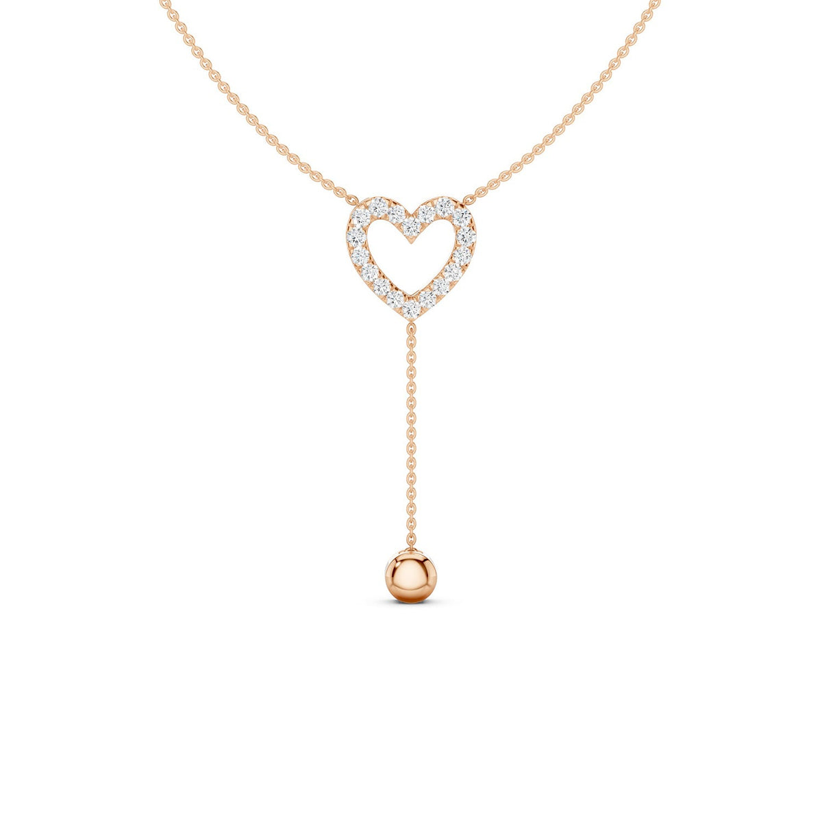 Silhouette Heart Drop Necklace