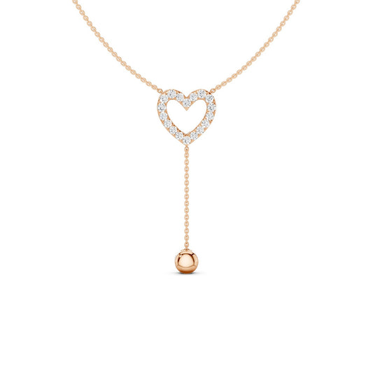 Silhouette Heart Drop Necklace