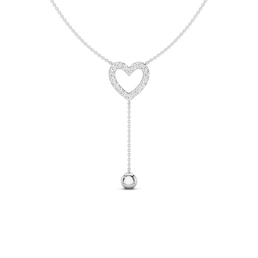 Silhouette Heart Drop Necklace