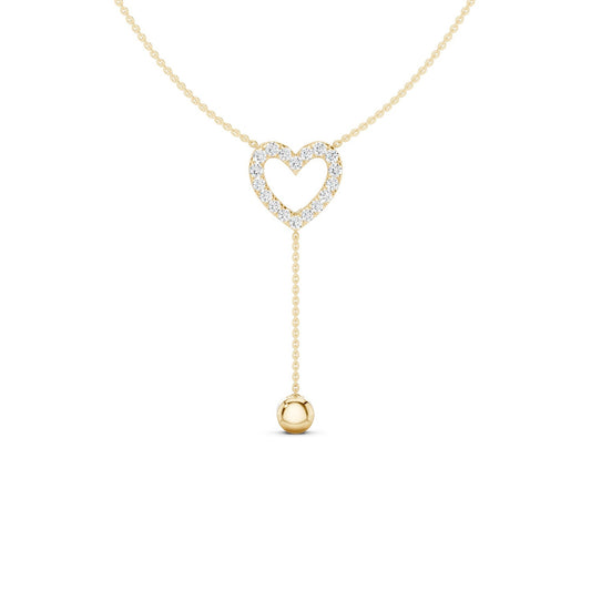 Silhouette Heart Drop Necklace