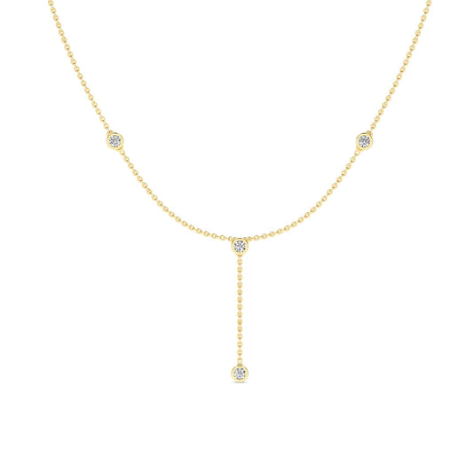 Encompassing Round Stationed Y Necklace