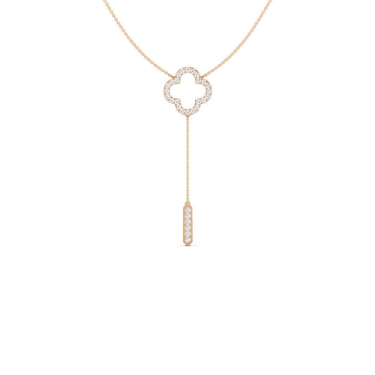 Silhouette Clover Drop Necklace