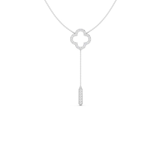 Silhouette Clover Drop Necklace
