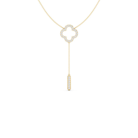 Silhouette Clover Drop Necklace