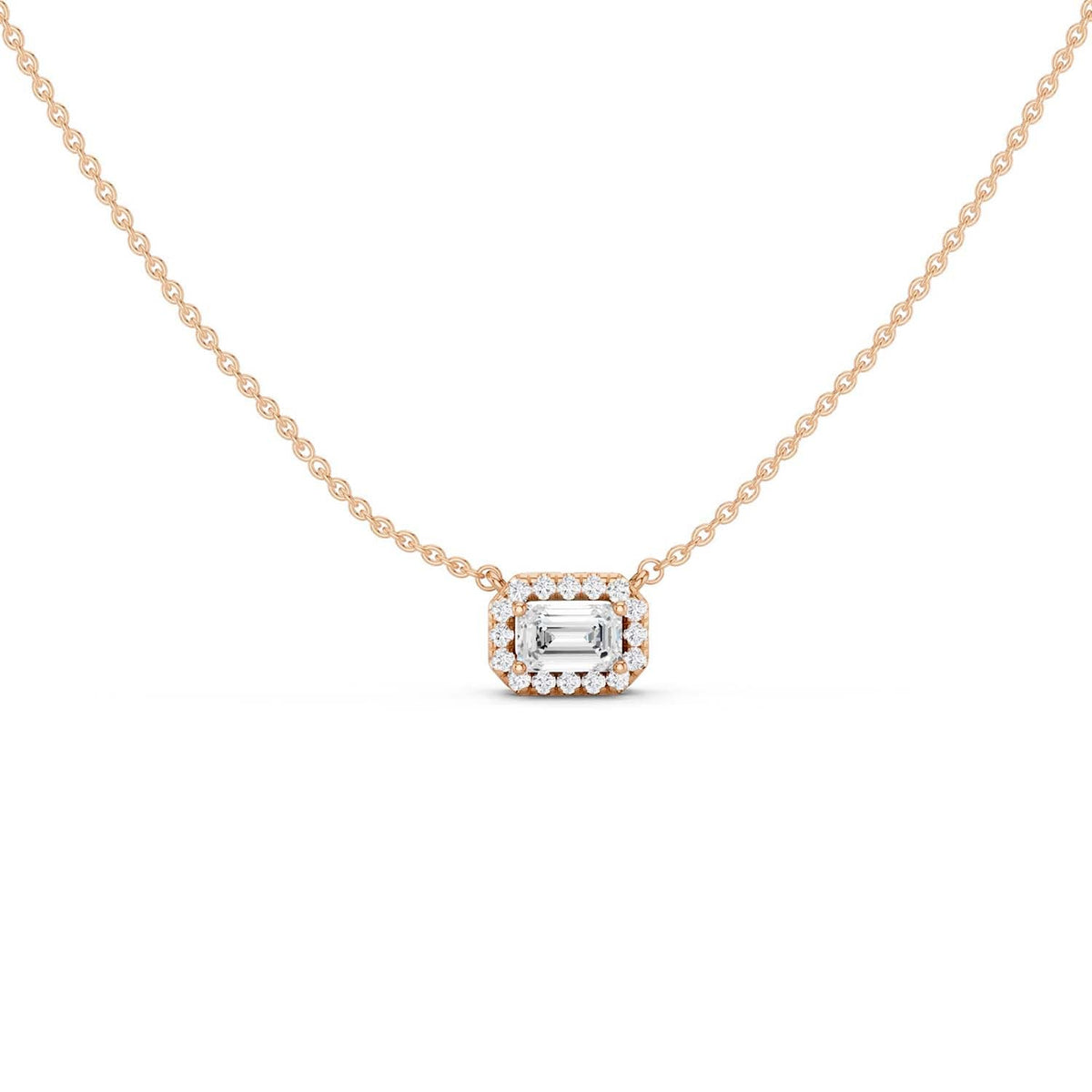 Emerald Halo Necklace
