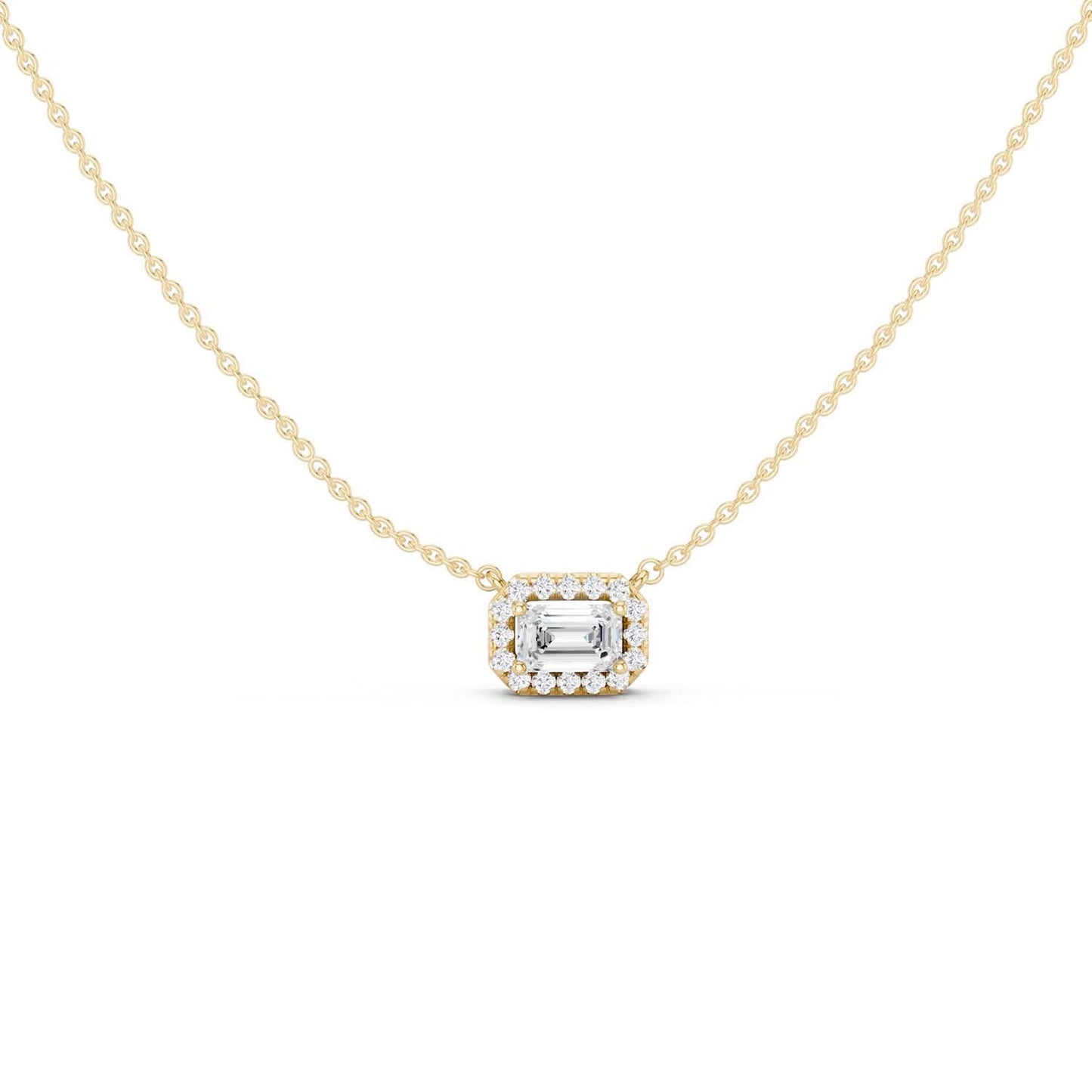 Emerald Halo Necklace