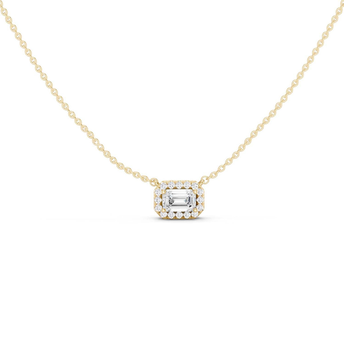 Emerald Halo Necklace