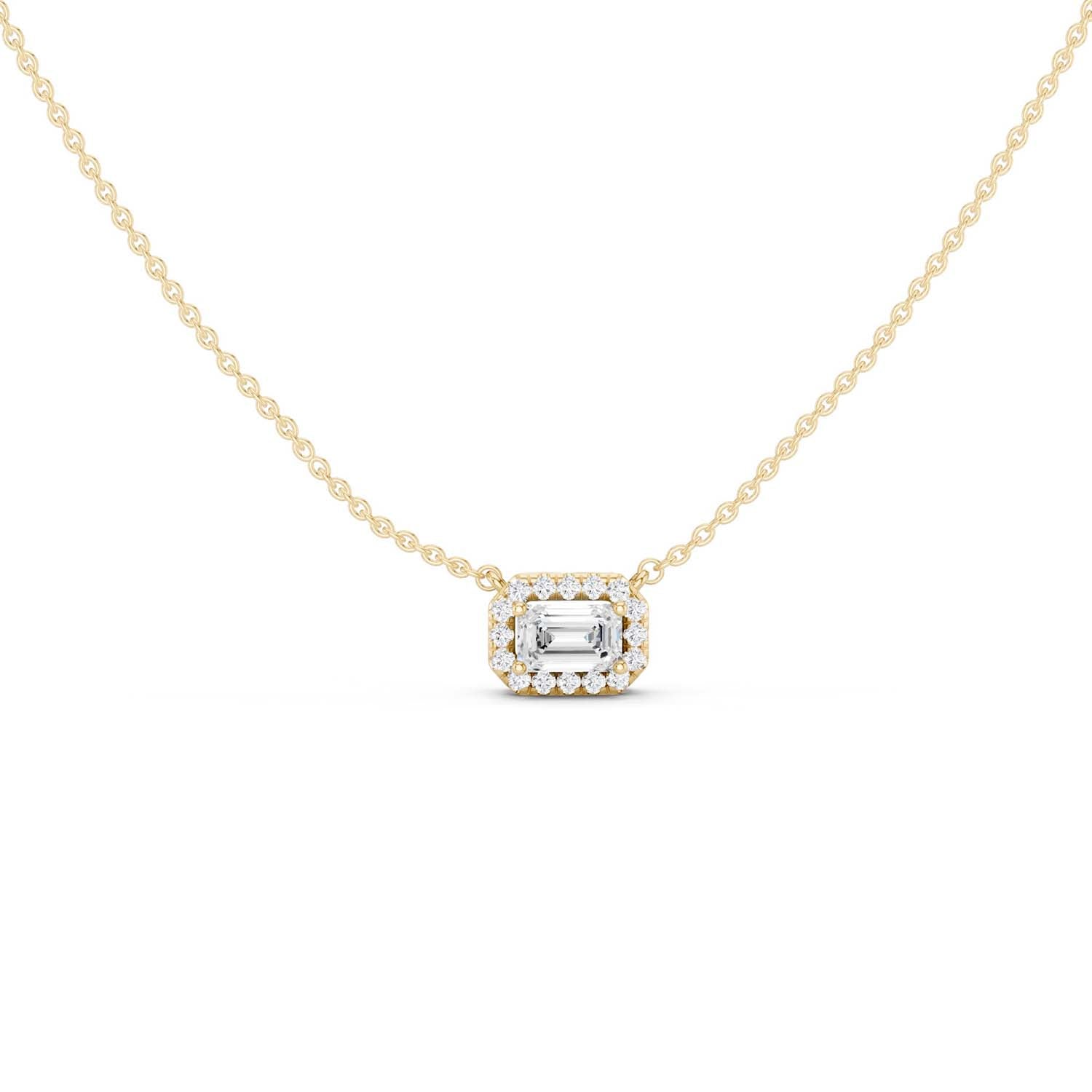 Emerald Halo Necklace