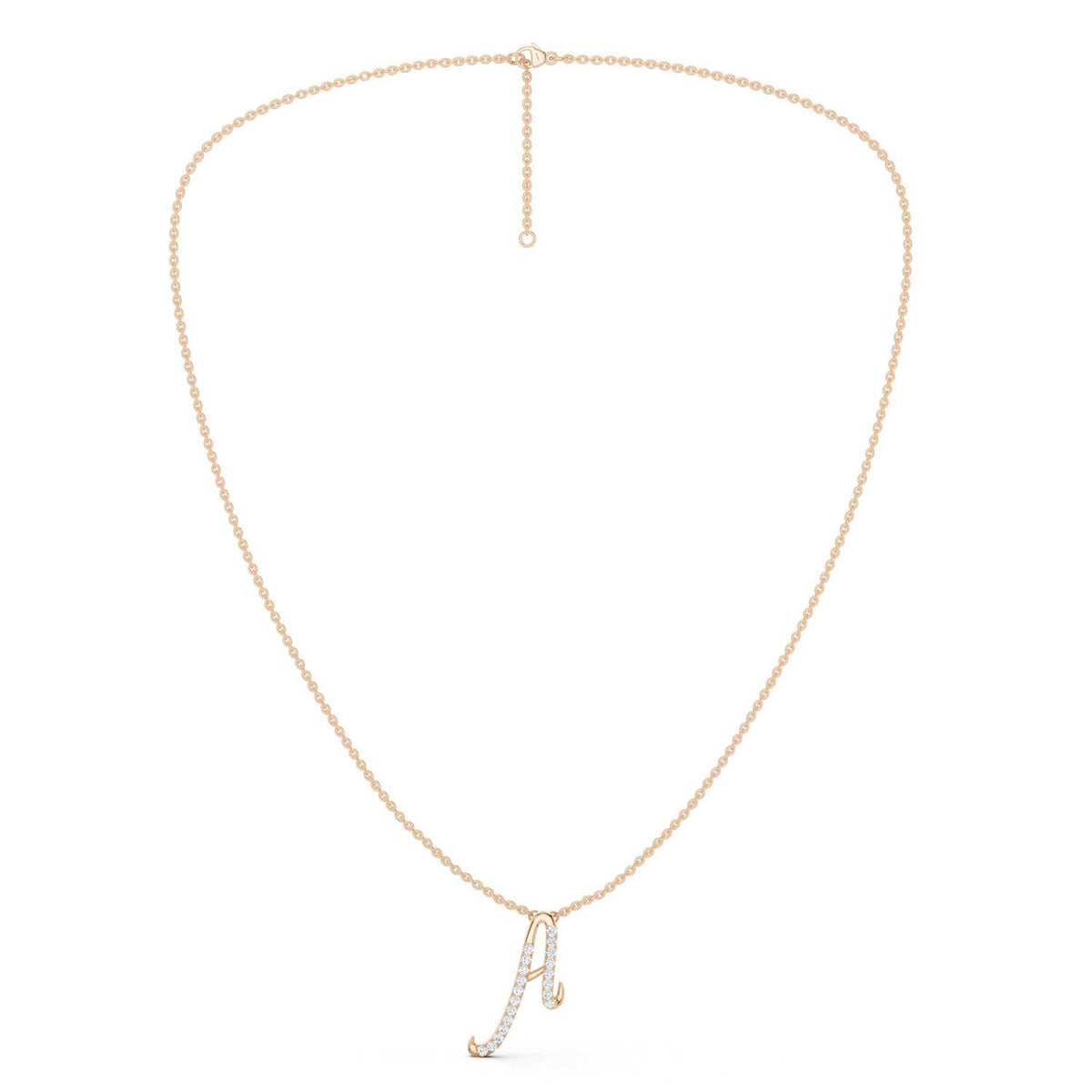 Signature Diamond Alphabet Necklace
