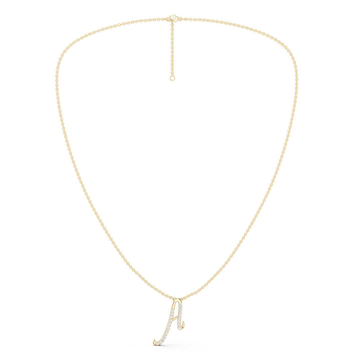 Signature Diamond Alphabet Necklace