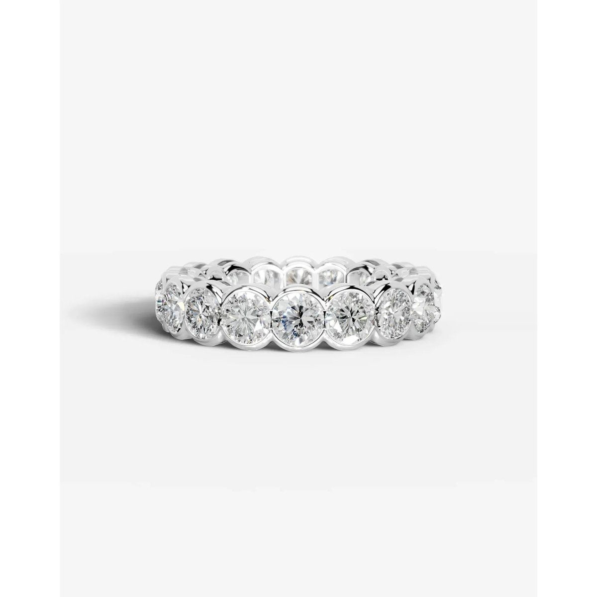 Velinda Lab Grown Round Diamond Wedding Ring - Platinum