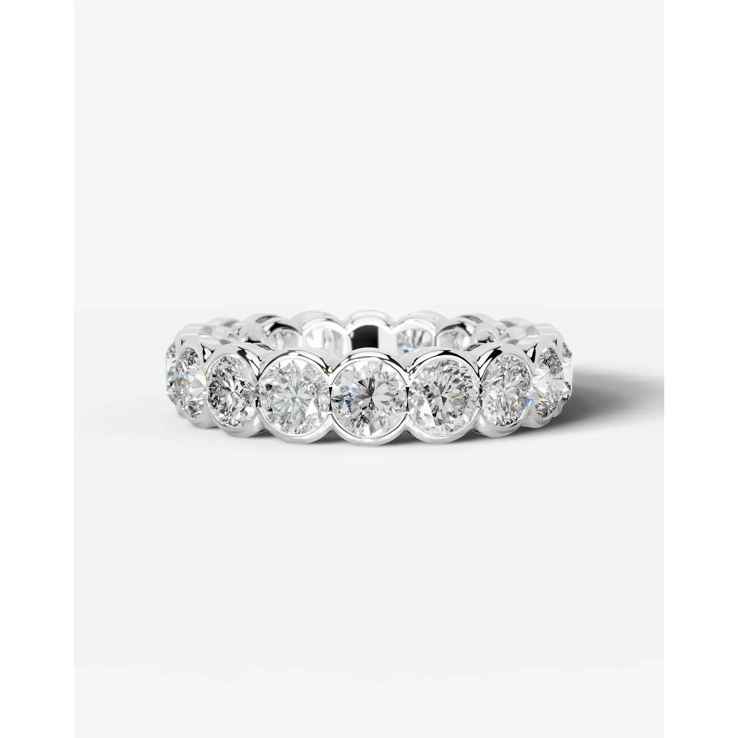Velinda Lab Grown Round Diamond Wedding Ring - Platinum - 4ct