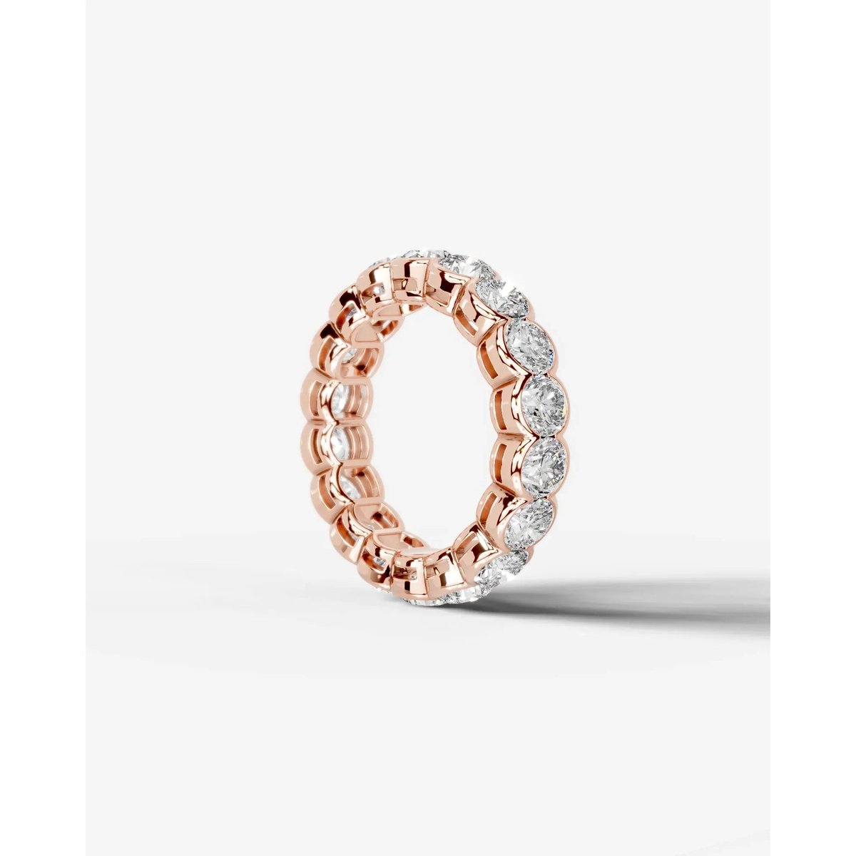 Velinda Lab Grown Round Diamond Wedding Ring - Rose Gold