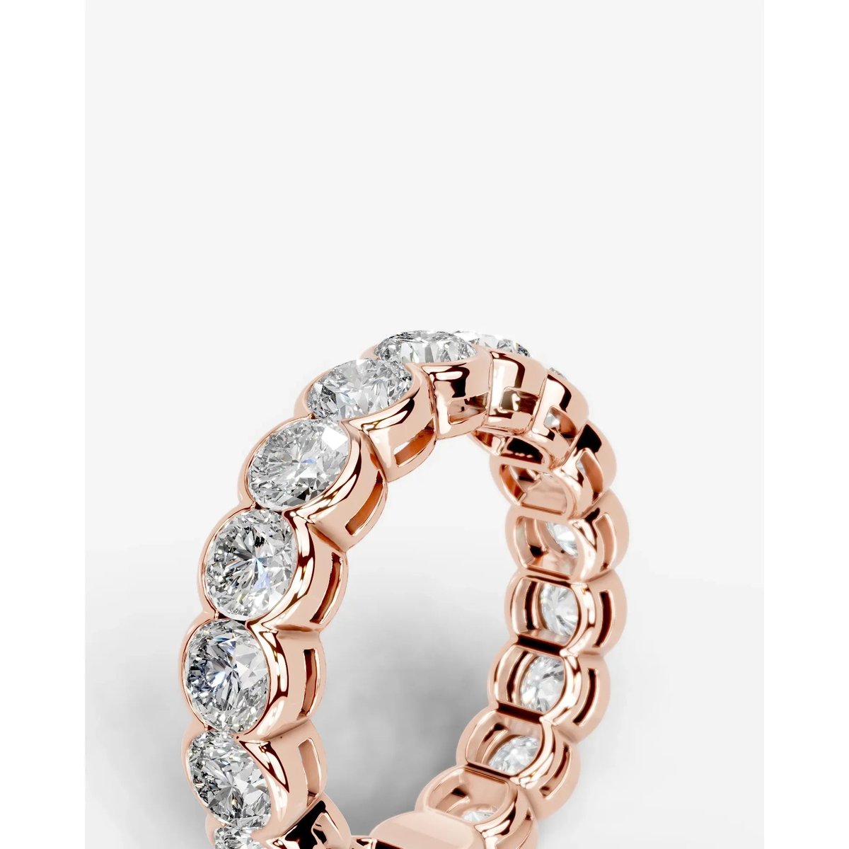 Velinda Lab Grown Round Diamond Wedding Ring - Rose Gold
