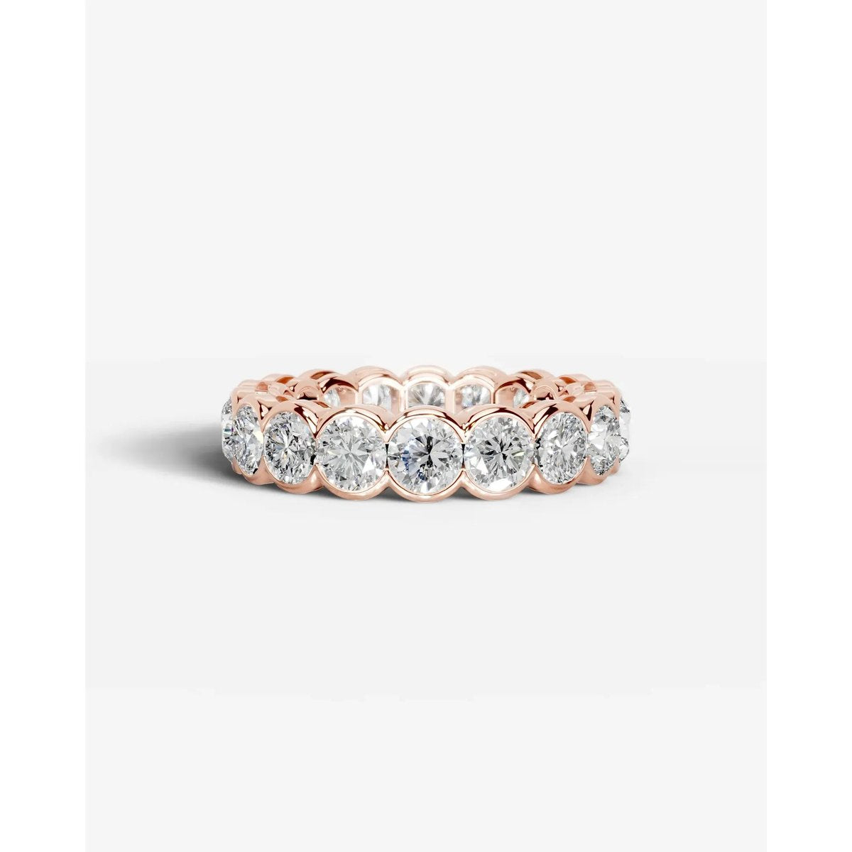 Velinda Lab Grown Round Diamond Wedding Ring - Rose Gold