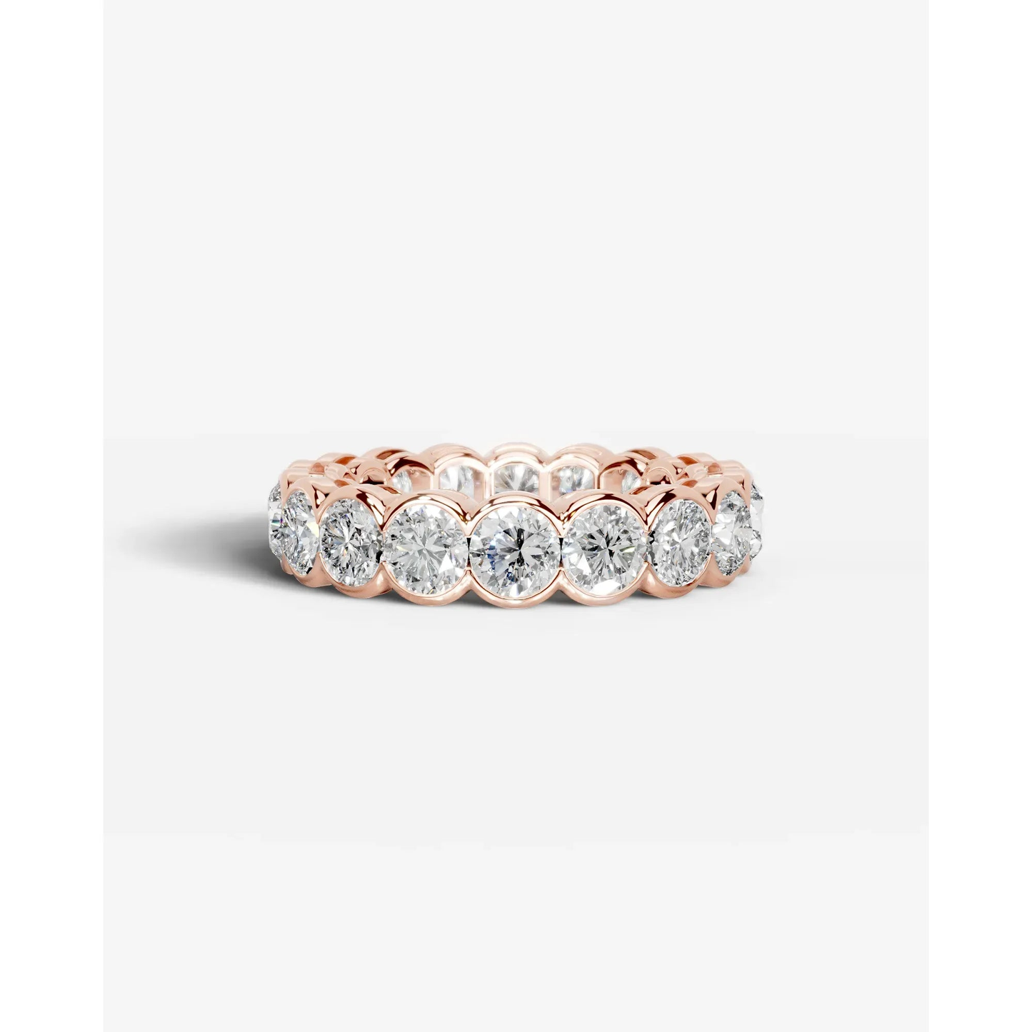 Velinda Lab Grown Round Diamond Wedding Ring - Rose Gold - 18K - 3ct
