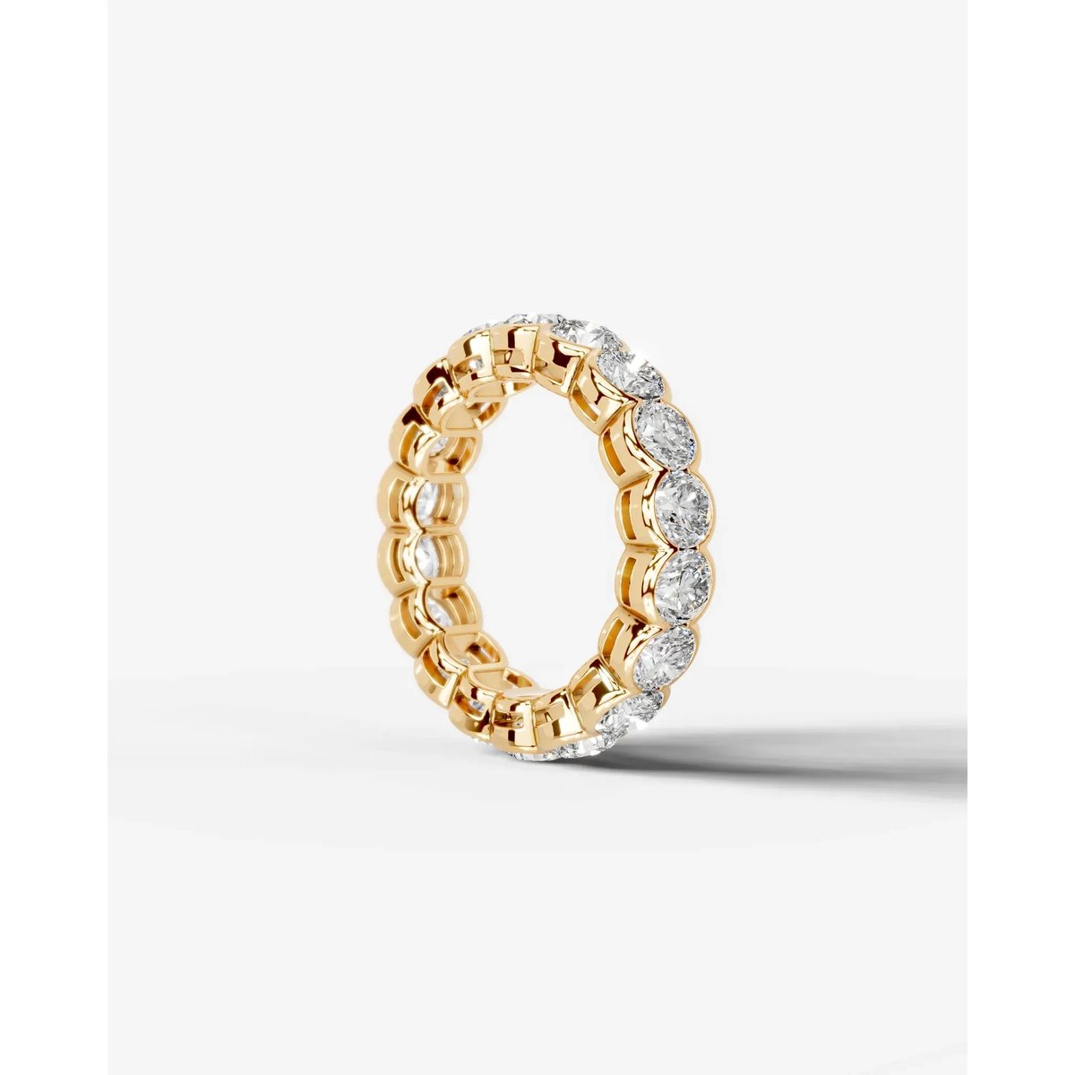 Velinda Lab Grown Round Diamond Wedding Ring - Yellow Gold