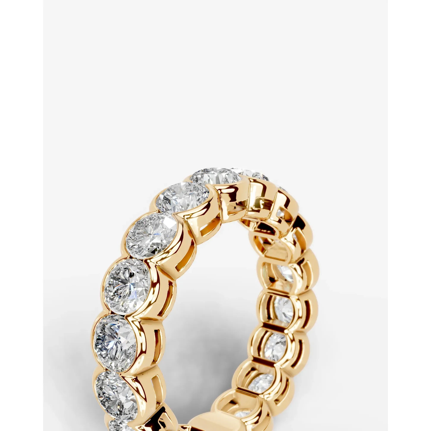 Velinda Lab Grown Round Diamond Wedding Ring - Yellow Gold - 18K - 2ct